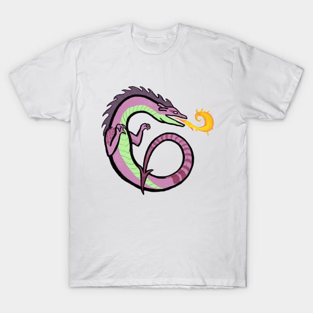 Alternate Swirling Lindworm T-Shirt by SpectrumDragon